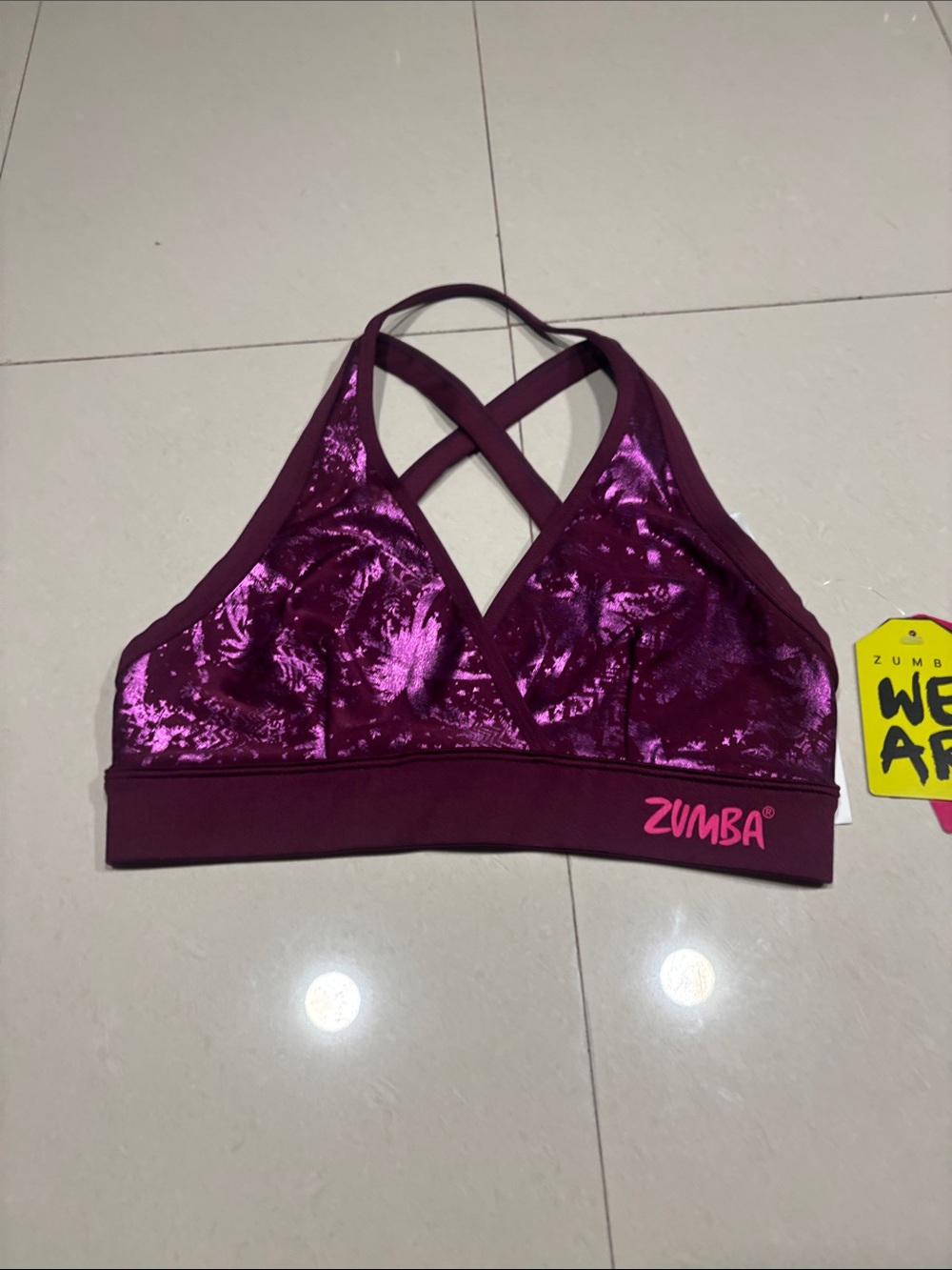Zumba Fitness Velvet Plum Crisscross Sports Bra